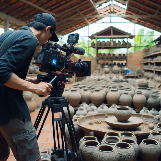 Producing a documentary film on the pottery profession.