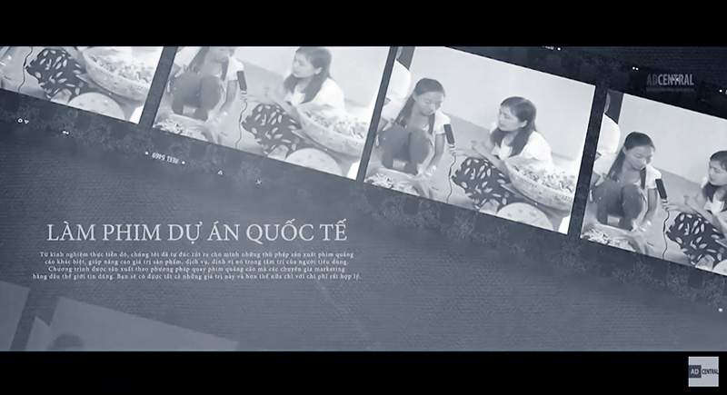 Ảnh chụp màn hình dự án sản xuất phim truyền thông thay đổi hành vi cho tổ chức quốc tế, một trong các dịch vụ video chuyên nghiệp của AdCentral.
